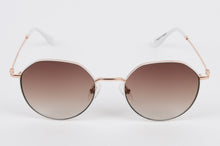 Load image into Gallery viewer, Rose gold titanium sunglasses with brown tint 
