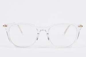 Arnavo - Front view of clear transparent optical frame with free prescription lenses and free worldwide shipping