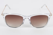 Load image into Gallery viewer, Transparent sunglasses frame with brown tint

