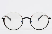Load image into Gallery viewer, Black Round Optical Glasses with Half Rim
